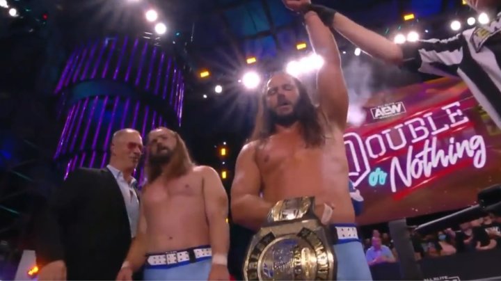 Aew Double Or Nothing 21 The Young Bucks Retain The Aew World Team Titles Wrestling News Wwe News Aew News Rumors Spoilers Wwe Money In The Bank 21 Results Wrestlingnewssource Com