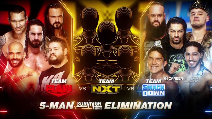 Wwe Survivor Series Results Team Raw Vs Team Smackdown Vs Team Nxt