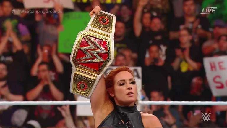 WWE Stomping Grounds: Becky Lynch Defeats Lacey Evans To Retain Raw ...