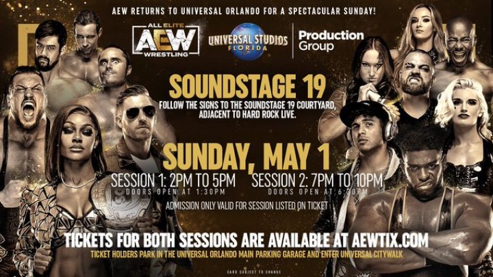 Aew Announces Dark Tapings At Universal Studios For May Wrestling News 