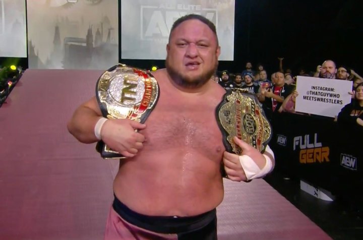 Samoa Joe Becomes A Double Champion @ AEW Full Gear Wrestling News ...