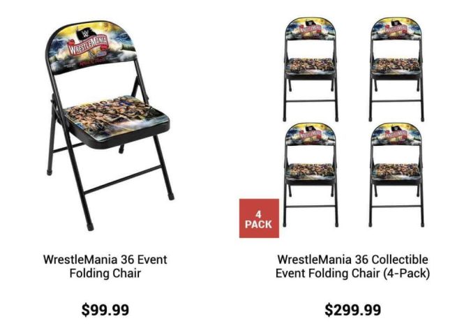 WWE Selling Unused WrestleMania 36 Chairs Wrestling News - WWE