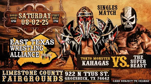 East Texas Wrestling Alliance News: August 2nd Super Show, Signed Black Bart Book & T Shirt Bundle, more