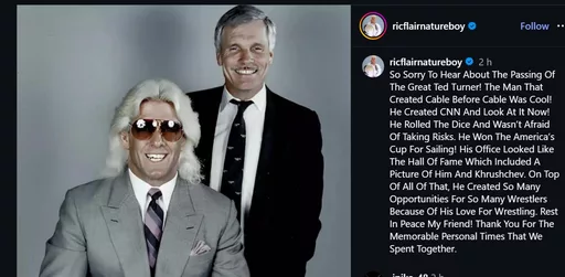 Ted Turner Remembered By Ric Flair Following Passing At 87