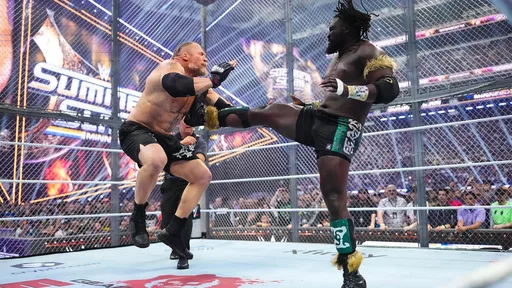 Oba Femi Slays Brock Lesnar Inside Hell in a Cell at WWE SummerSlam