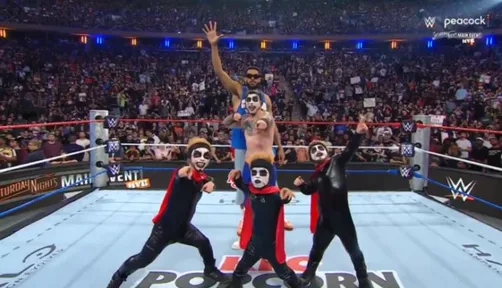 Karl-Anthony Towns Helps Danhausen Defeat JD McDonagh in No DQ Match at Saturday Night’s Main Event: NYC