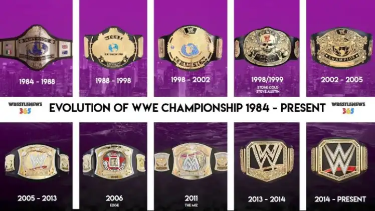 all wwe belts history